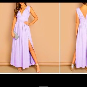 Elegant lavender maxi dress